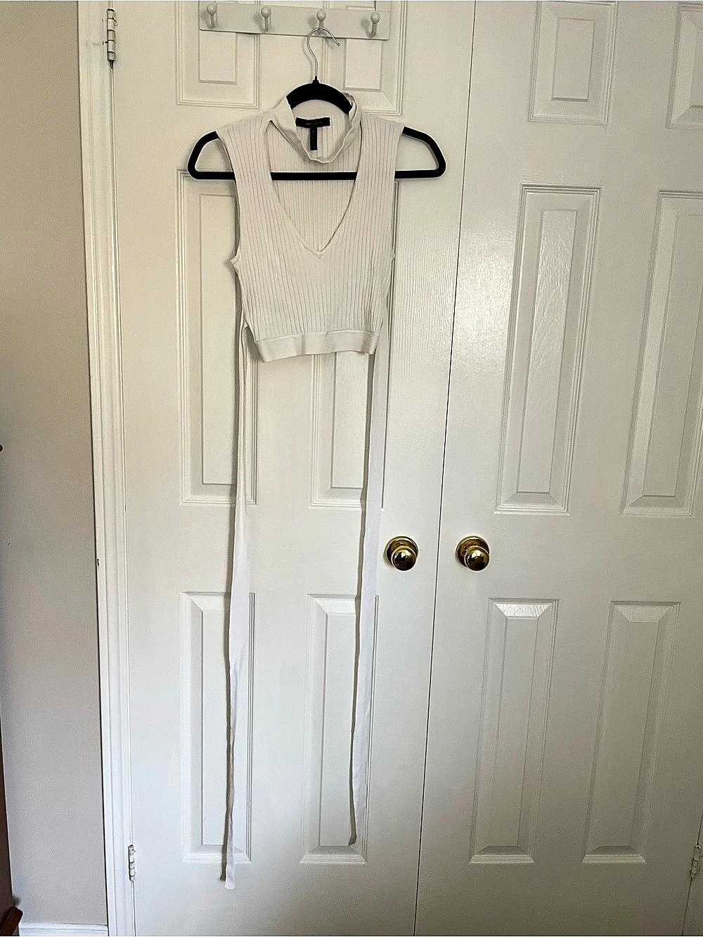 BCBGMAXAZRIA Ruby Crop Top White Size Small